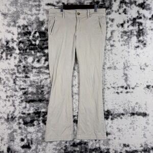 American Eagle Kick Boot Khaki Pants Womens 12 Regular Beige Preppy Stretch